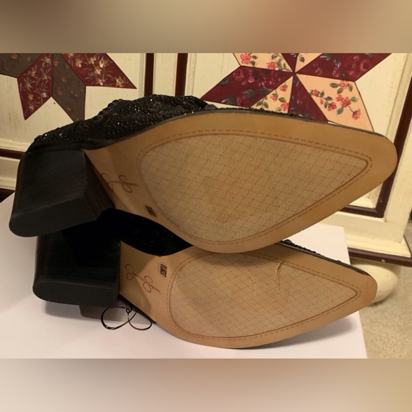 Jessica Simpson Black Studded Blingy ankle western Boots - Picture 7 of 7